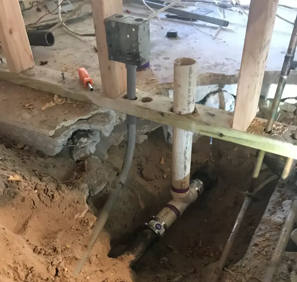 Floor Slab Pipe Installation