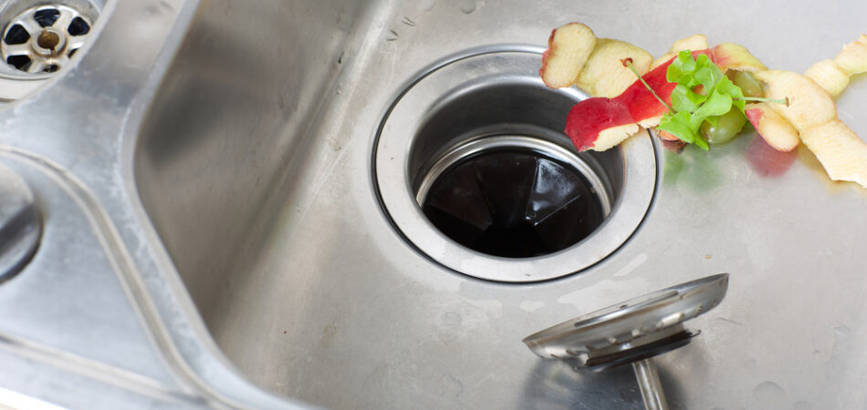 Food,waste,left,in,a,sink.,closeup