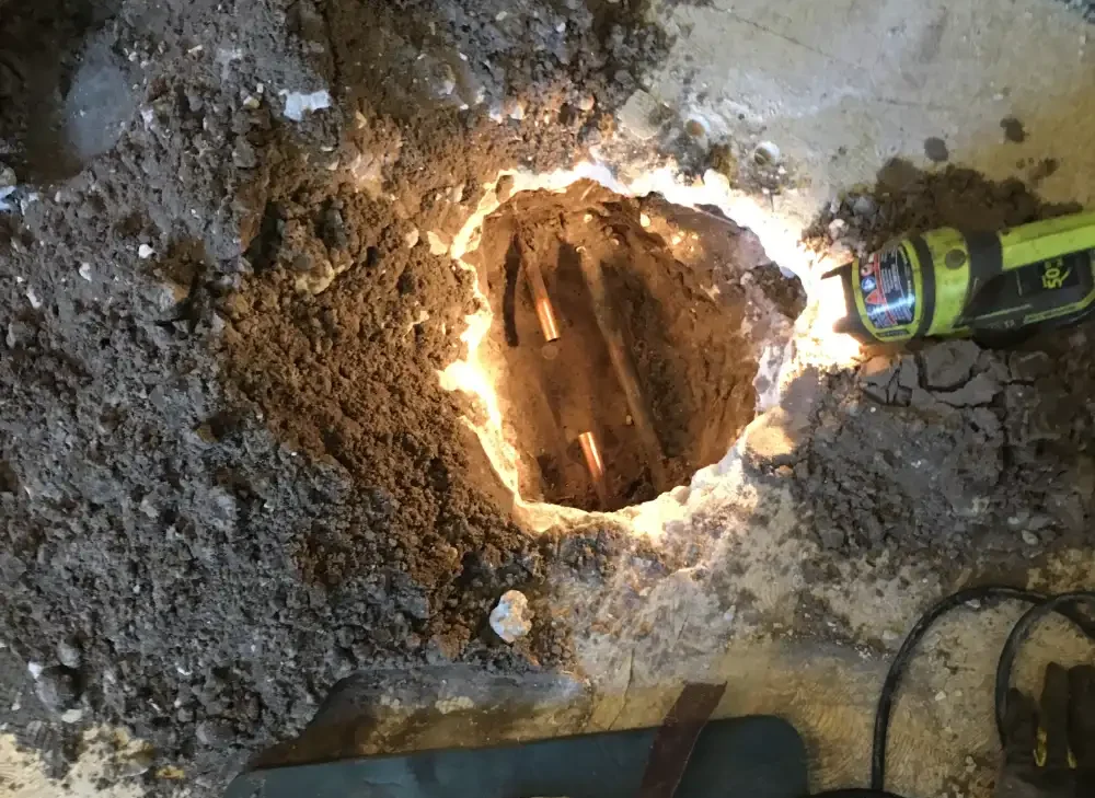 Open Slab With Copper Line 4 (leak Detection)