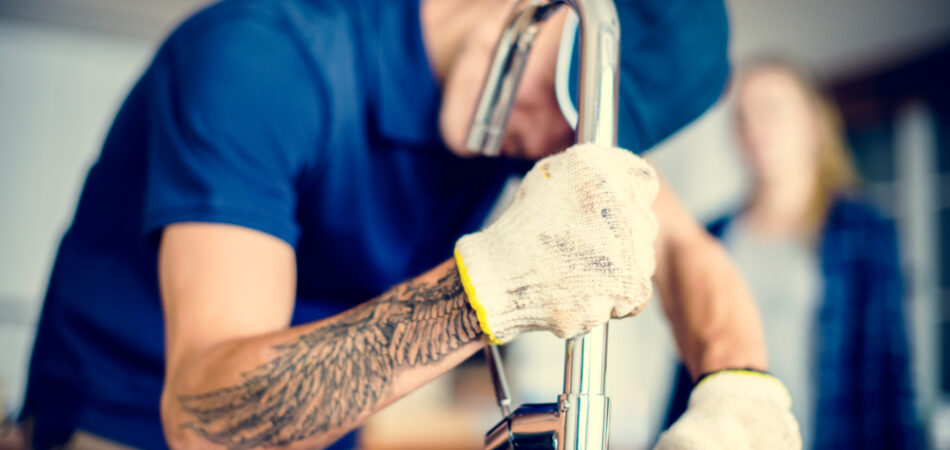 Plumber,fixing,kitchen,sink